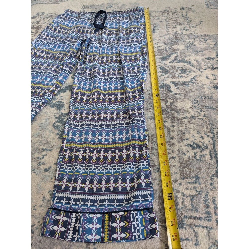 Victoria's Secret Pajamas PJ Pant Set Aztec Stripe Button Down Womens L Short - Picture 13 of 16